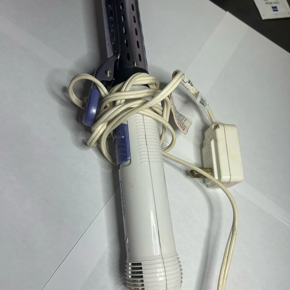 White and purple Hair Styling Tool